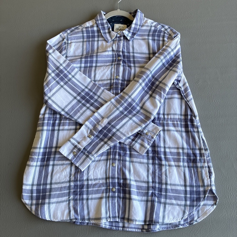Jachs Girlfriend Women's Plaid Snap Flannel Shirt Relax Soft Cozzy Comfortable